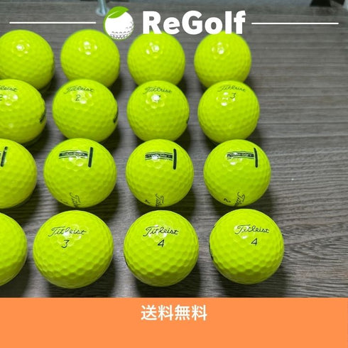 【中古】 【送料無料】 ロストボール タイトリスト ツアーソフト イエロー 2024年モデル 20球 Bランク リゴルフ
